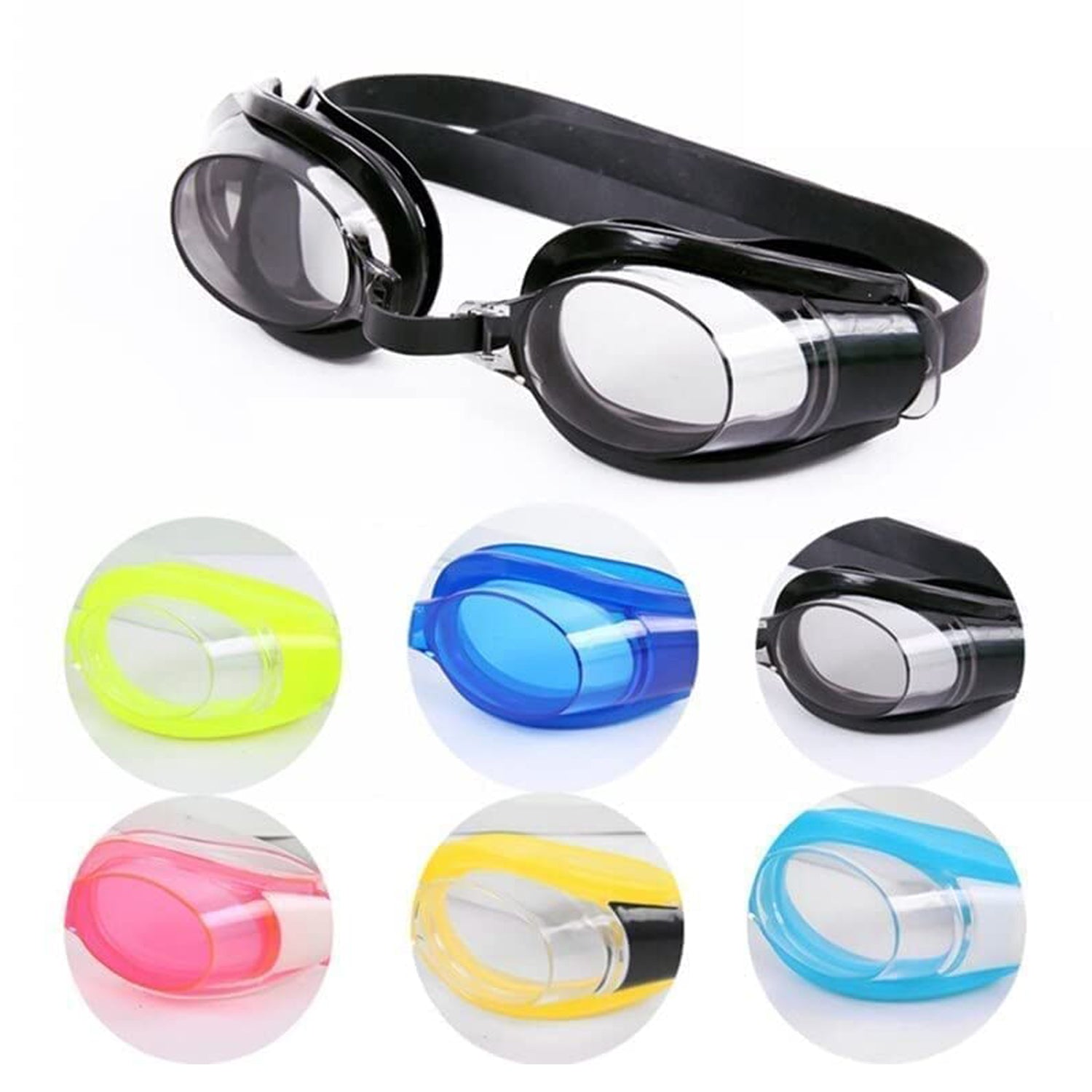 0399A SWIMMING GOGGLES WITH ADJUSTABLE CLEAR VISION ANTI-FOG WATERPROOF SWIMMING GOGGLES DeoDap 0399A SWIMMING GOGGLES WITH ADJUSTABLE CLEAR VISION ANTI-FOG WATERPROOF SWIMMING GOGGLES DeoDap